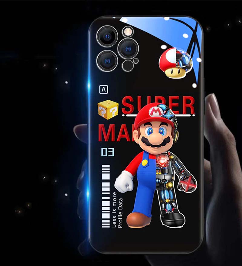 Nuovissima custodia luminosa originale per telefono Super Mario Bros