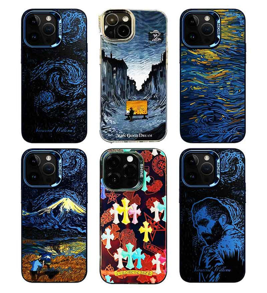 Van Gogh Oil Painting Full Screen Cool Printing Fashion INS Style Phone Case